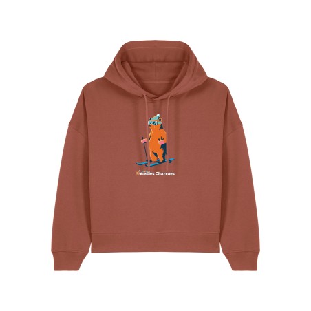 Hoodie Crop femme Ours Skieur – Vieilles Charrues 2026