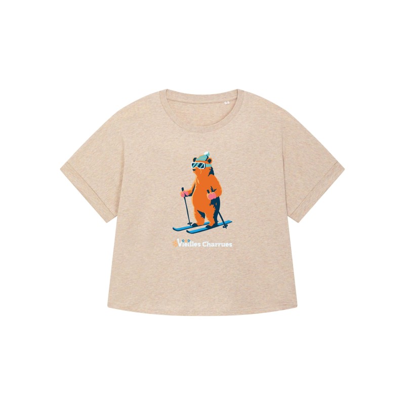 T-Shirt Femme Ours Skieur – Vieilles Charrues 2026