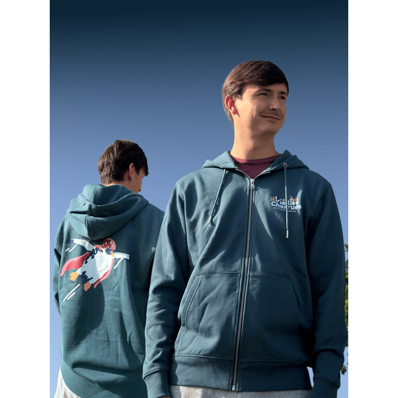 Hoodie Zippé Unisexe Pingouin Cascadeur – Vieilles Charrues 2026