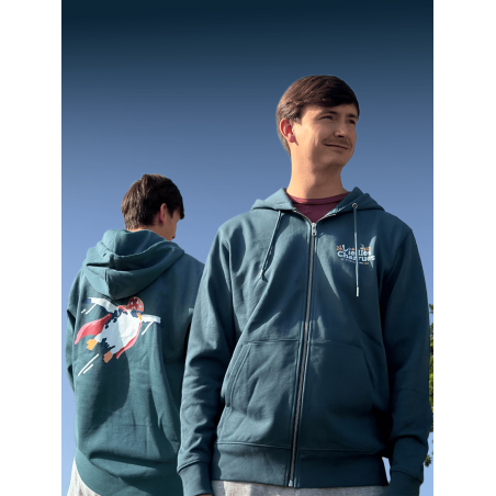 Hoodie Zippé Unisexe Pingouin Cascadeur – Vieilles Charrues 2026