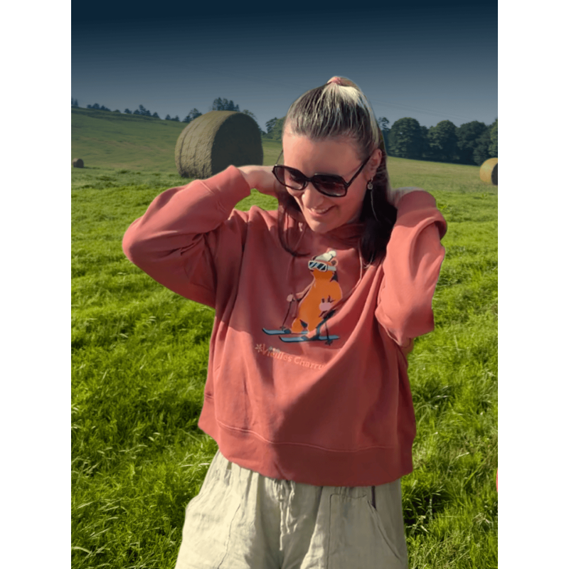 Hoodie Crop femme Ours Skieur – Vieilles Charrues 2026